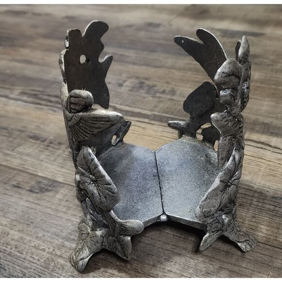 Carson Pewter 1995 Hummingbird jar candle holder beautiful condition - Picture 5 of 10